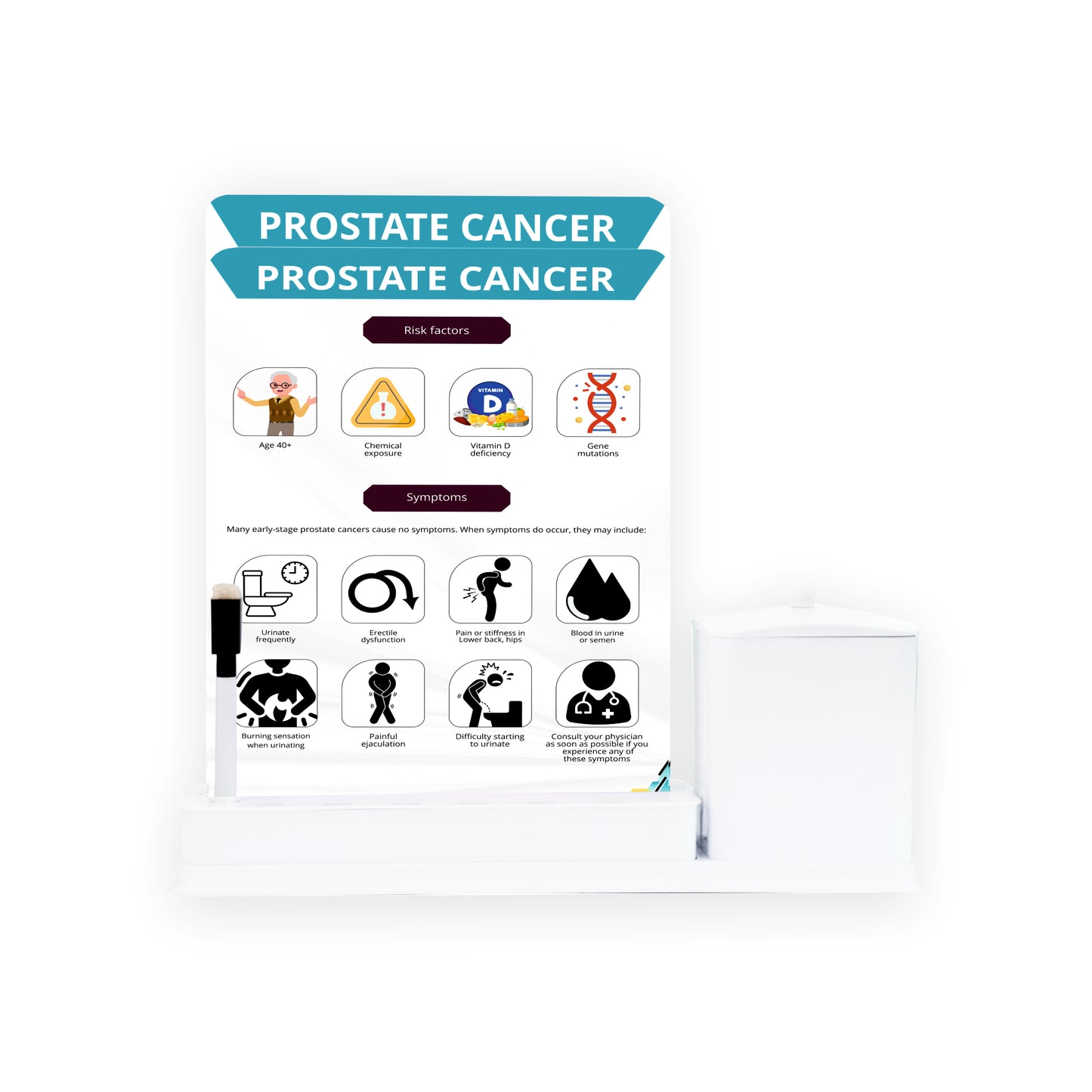 Prostate Cancer_1: 2 Slide Write Wipe With Utility Container
