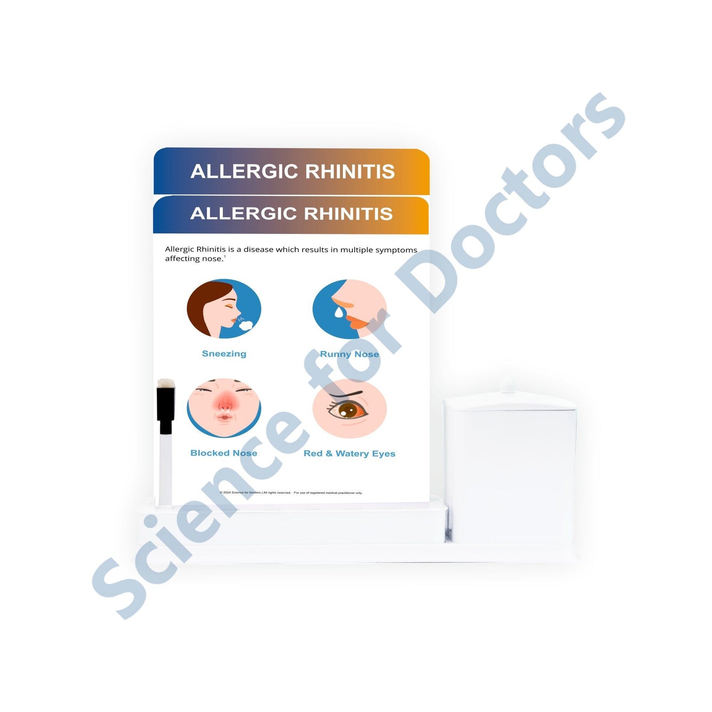 2 Slide Write Wipe With Utility Container  - Allergic Rhinitis