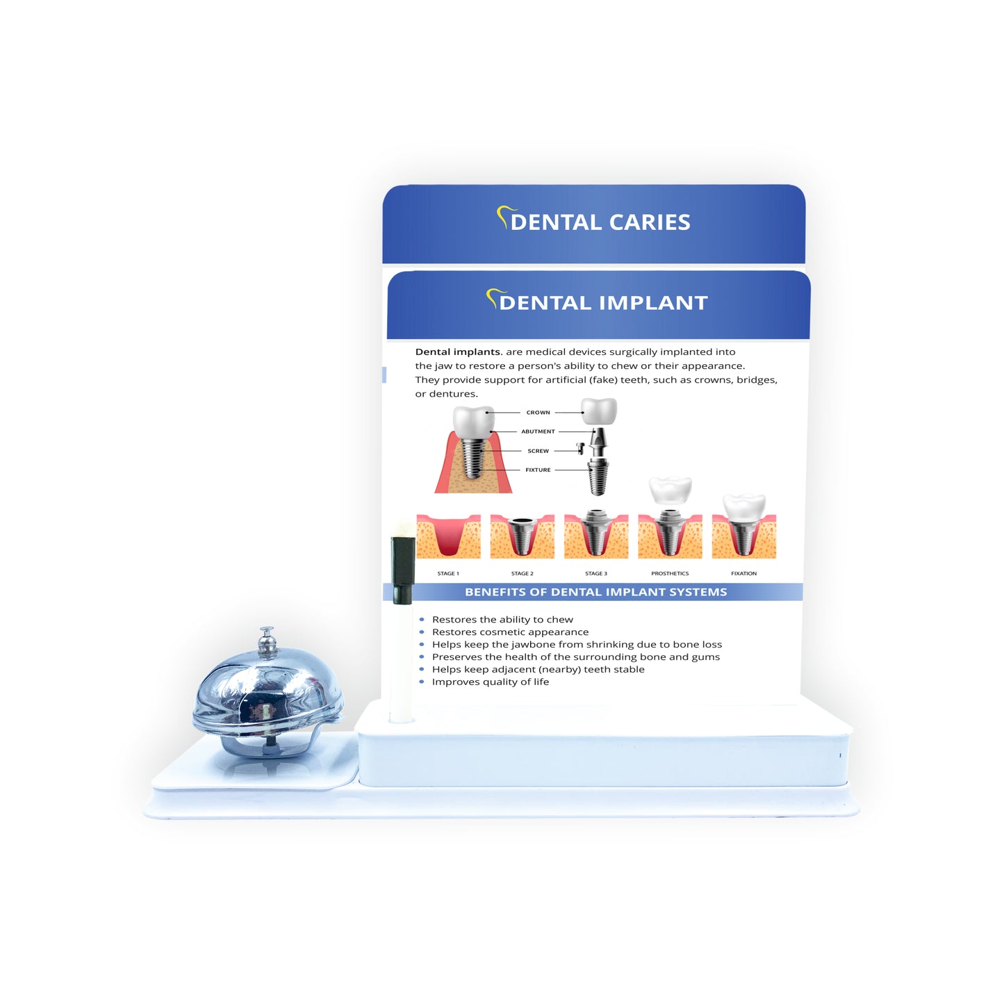 2 Slides Write & Wipe with Calling Bell - DENTAL IMPLANT