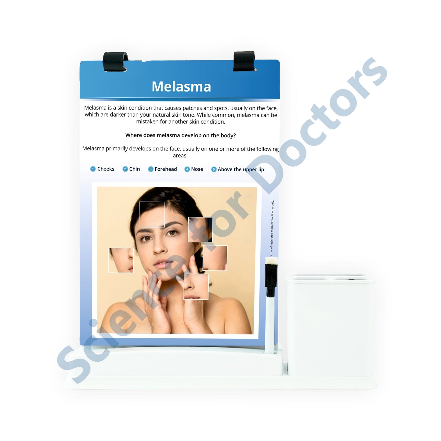 Melasma: A4 Flip Wipe With Stationary Stand