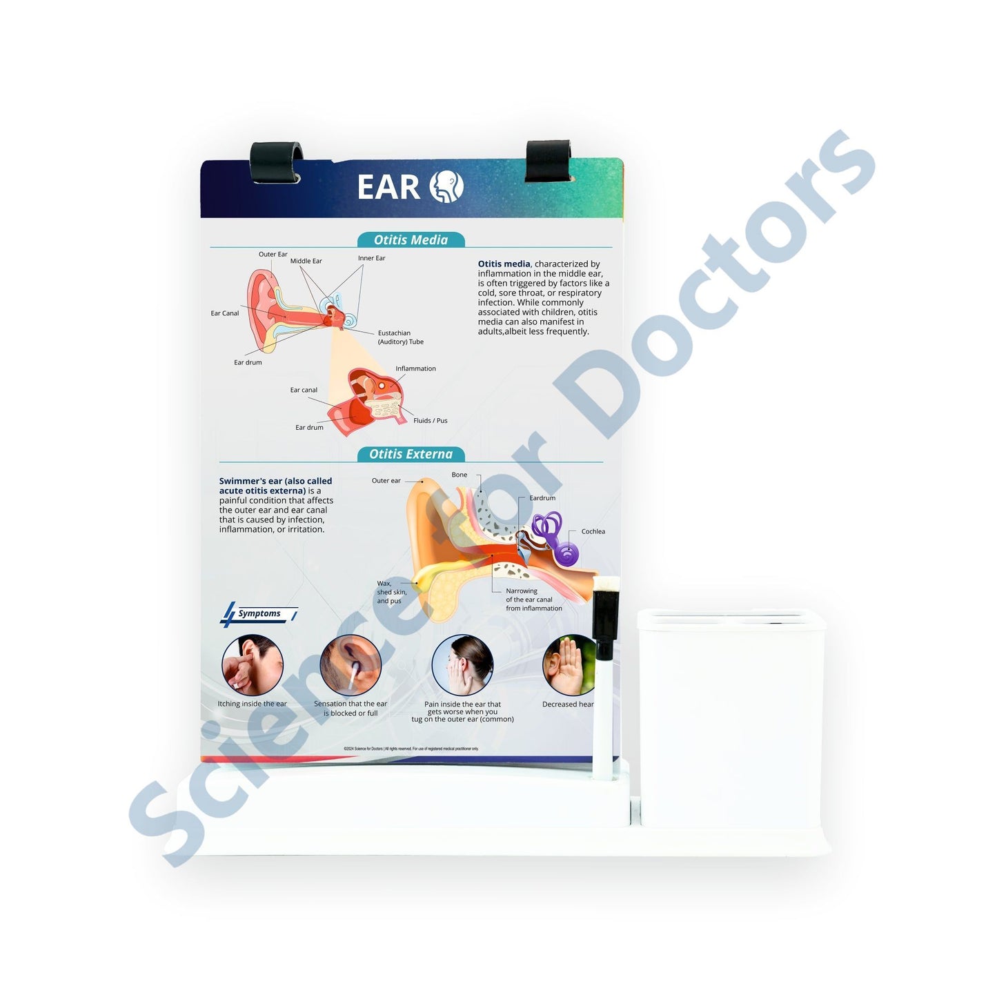 EAR_1: A4 Flip Wipe With Stationary Stand