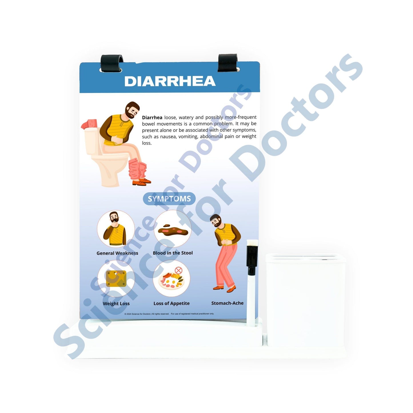 Diarrhea: A4 Flip Wipe With Stationery Stand