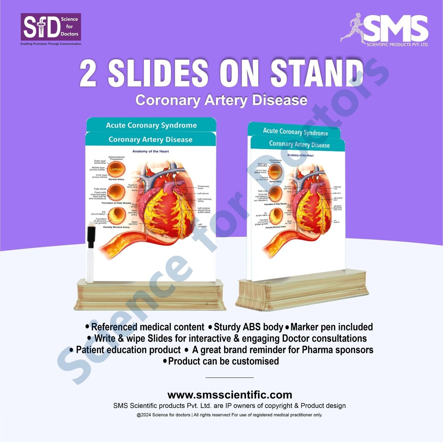 Coronary Artery Disease: 2 slide on stand