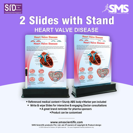 Heart Valve Disease: 2 Slide With Stand
