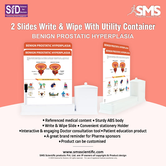 Benign Prostatic Hyperplasia : 2 Slide Write Wipe With Utility Container