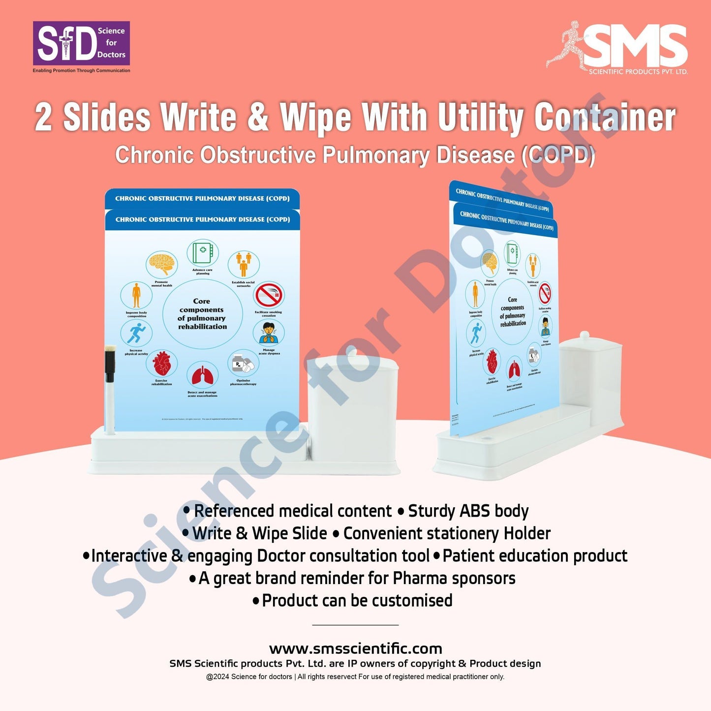 Chronic Obstructive Pulmonary Disease (COPD):2 Slide Write Wipe With Utility Container