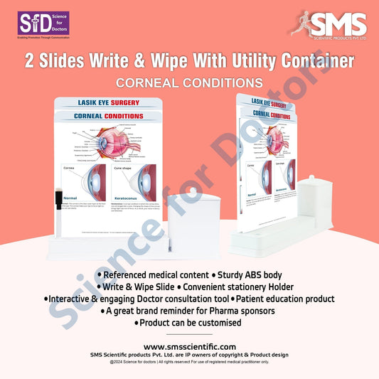 Corneal Conditions - 2 Slide Write Wipe With Utility Container