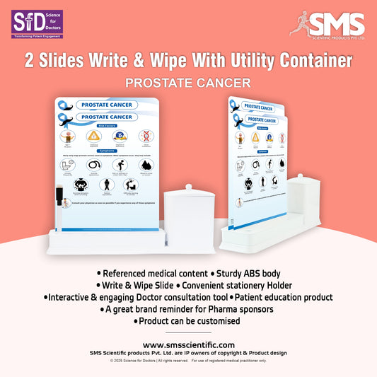 Prostate Cancer: 2 Slide Write Wipe With Utility Container