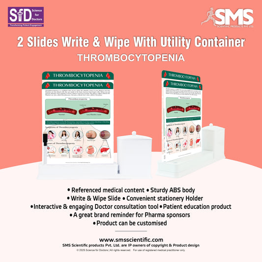 Thrombocytopenia: 2 Slides Write And Wipe With Utility Container
