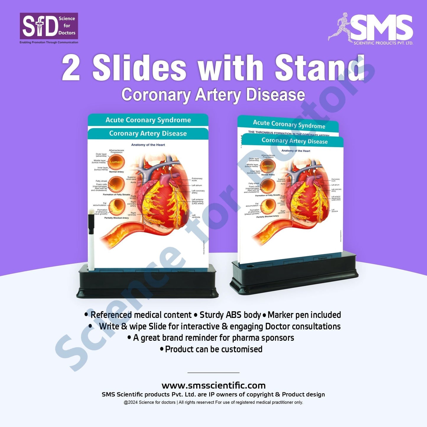 Coronary Artery Disease: 2 Slides with Stand