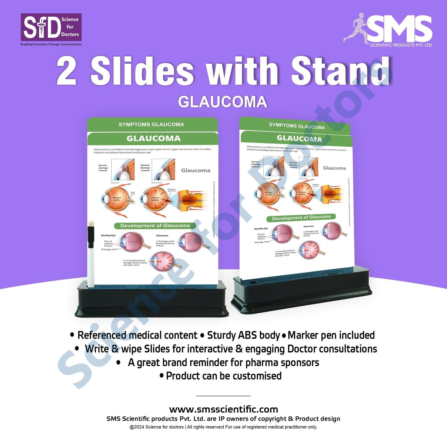 Glaucoma - 2 Slides With Stand