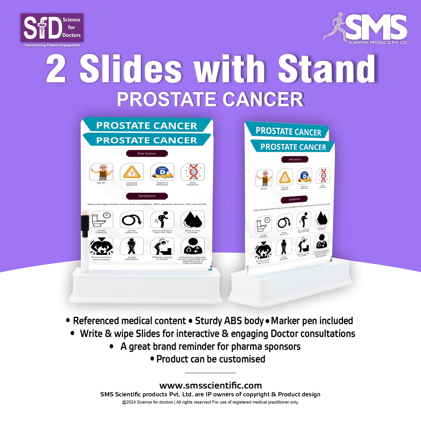 Prostate Cancer_1: 2 Slides With Stand