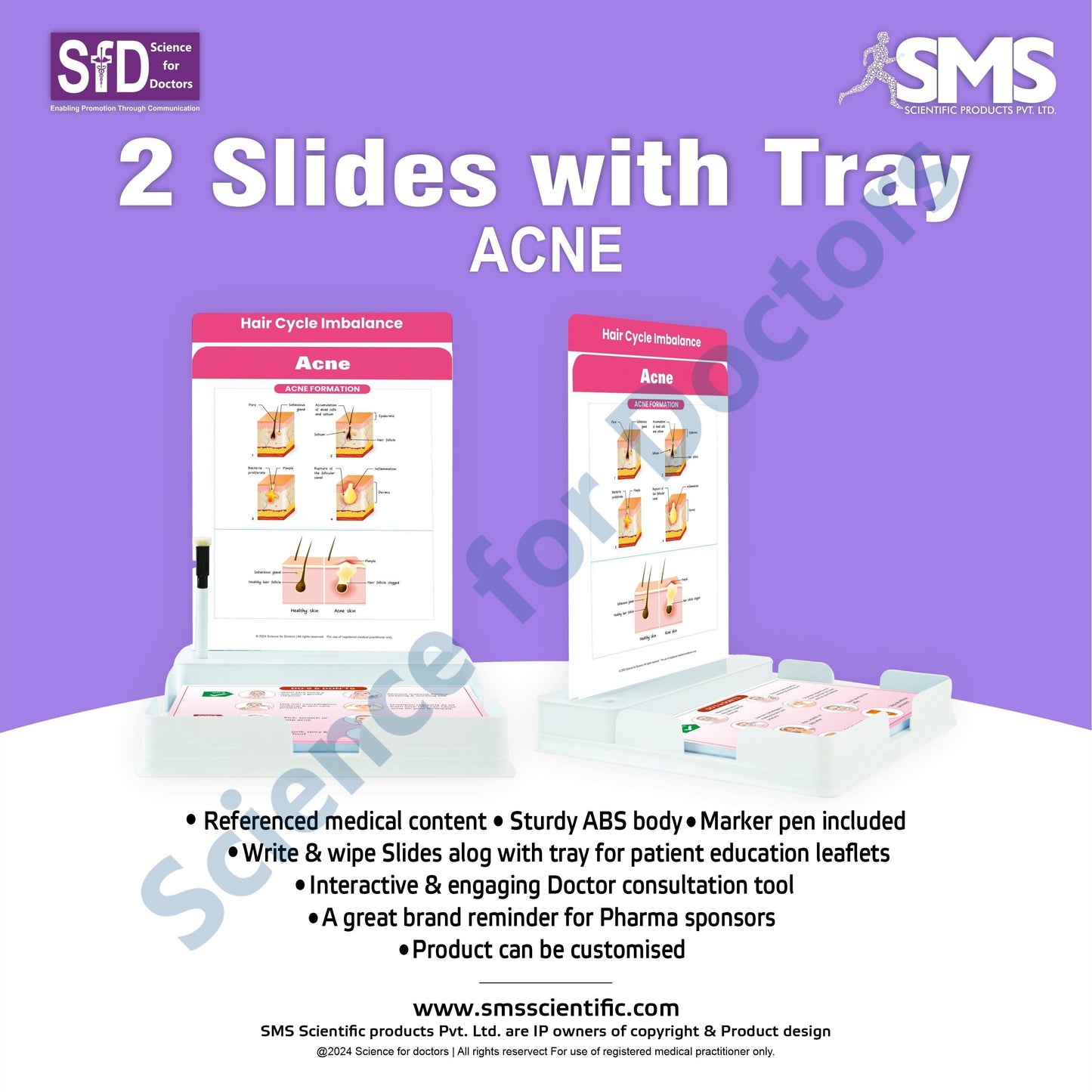 ACNE: 2 Slides Patient Leaflet Tray