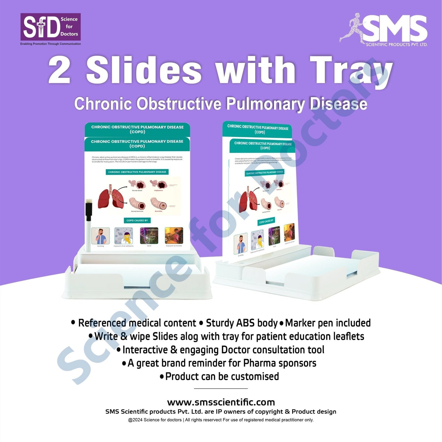 Chronic Obstructive Pulmonary Disease: 2 Slides Patient Leaflet Tray