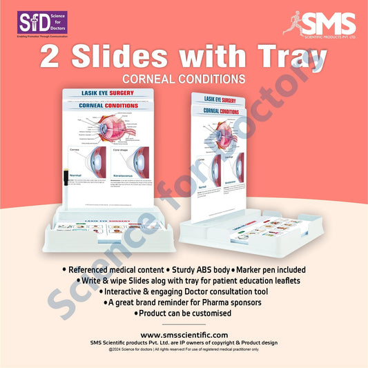 Corneal Conditions: 2 Slides Patient Leaflet Tray