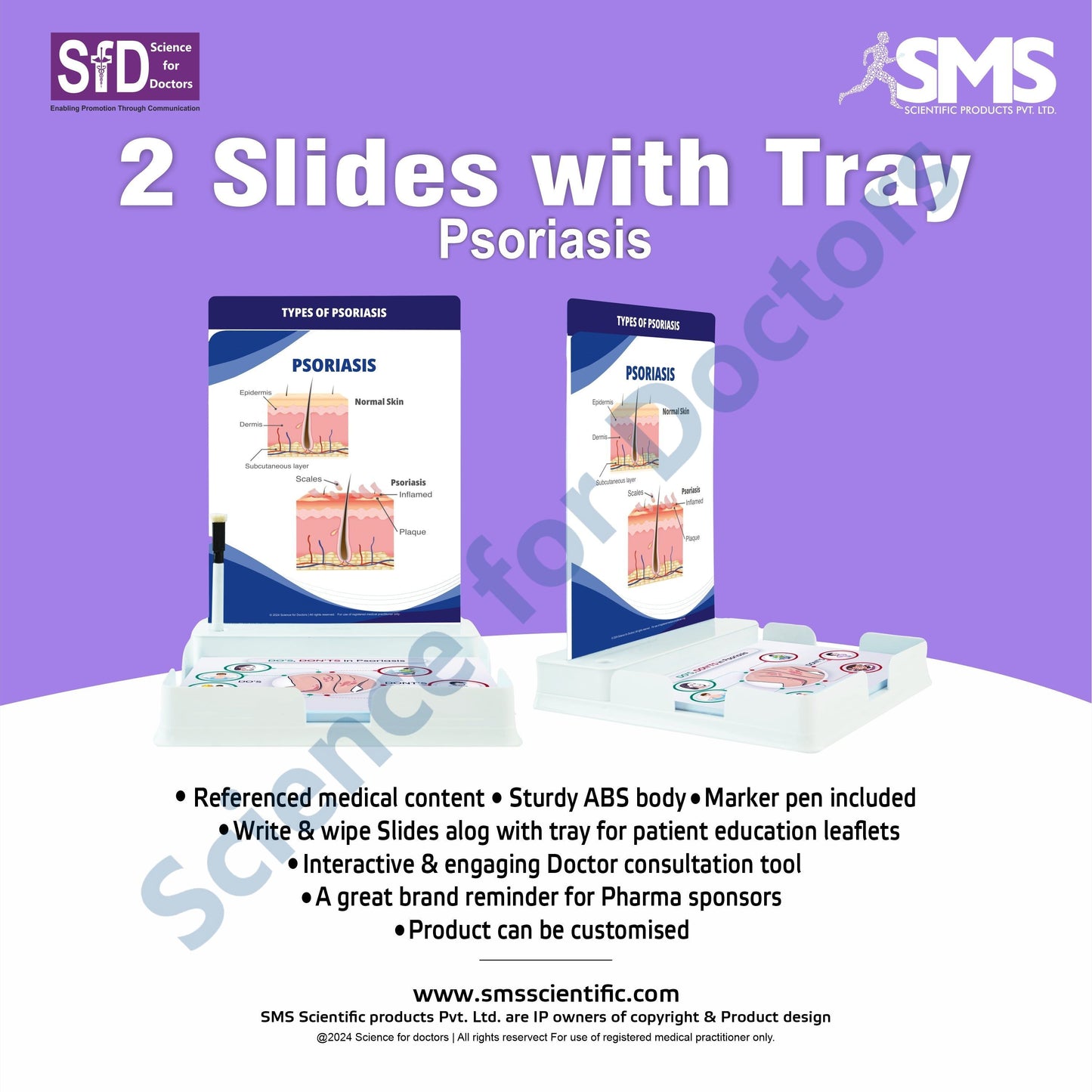 Psoriasis: 2 Slides Patient Leaflet Tray