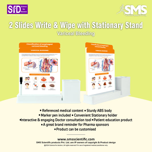 2 Slides Write & Wipe with Stationary Stand  - Variceal Bleeding