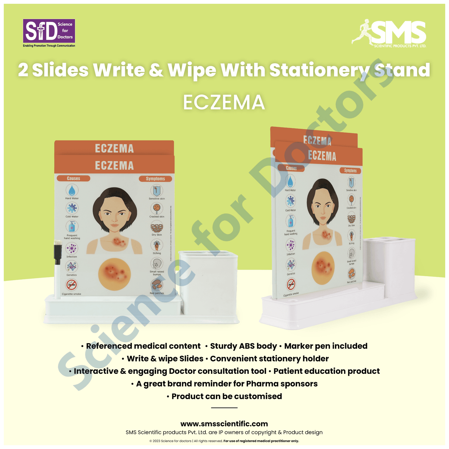 Eczema: 2 slide on stand with Stationary stand