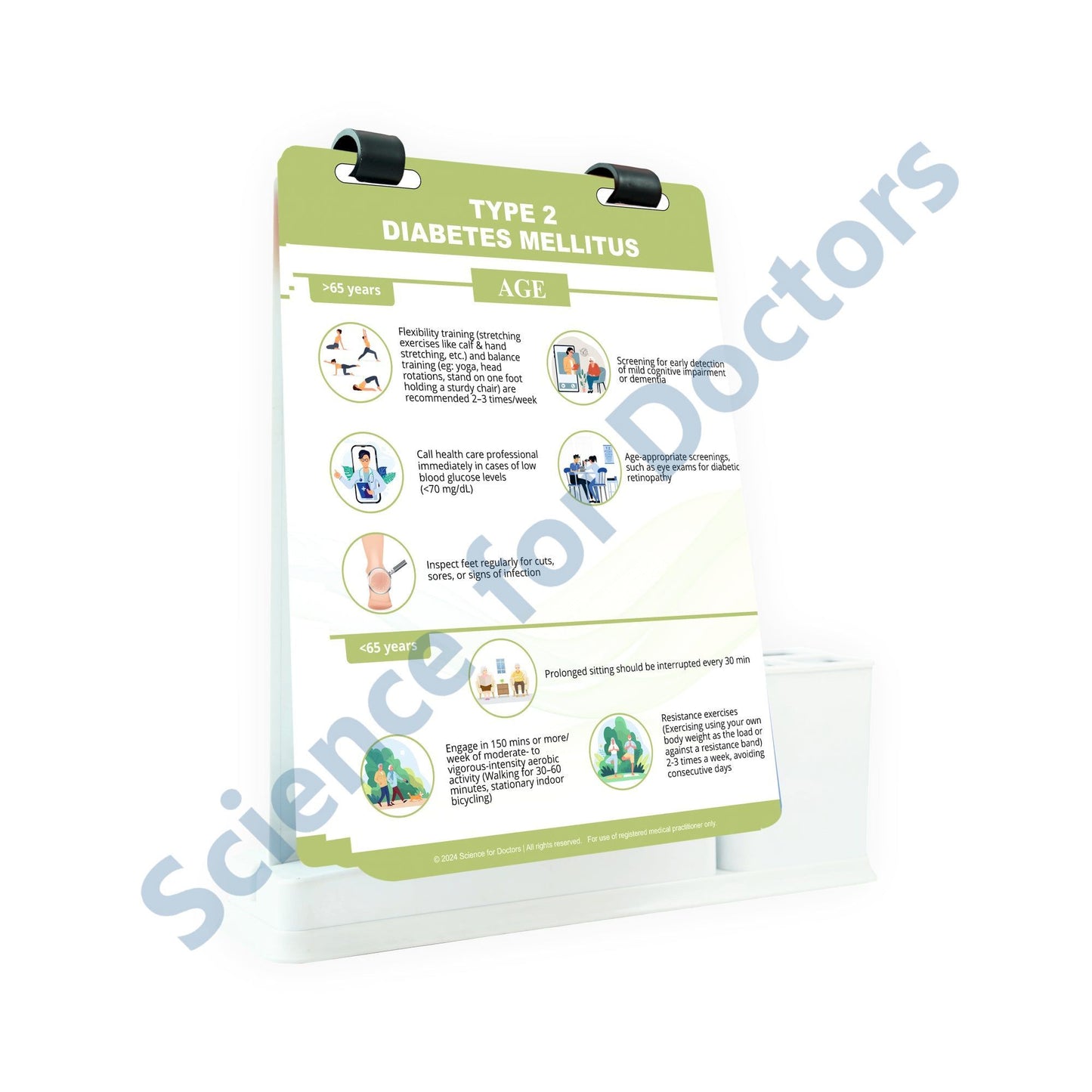 Diabetes Mellitus: A4 Flip Wipe With Stationary Stand