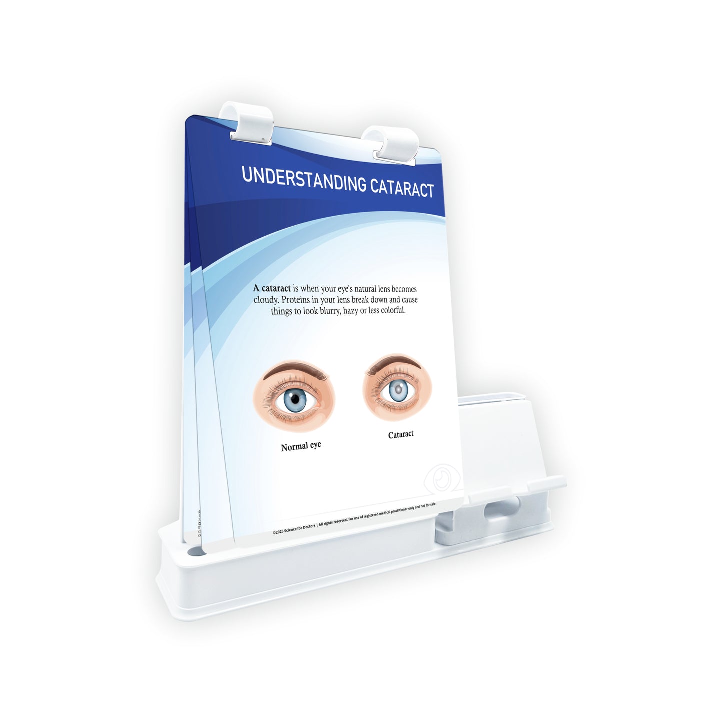 A5 Flip wipe With Mobile and Chit Pad Stand  - UNDERSTANDING CATARACT