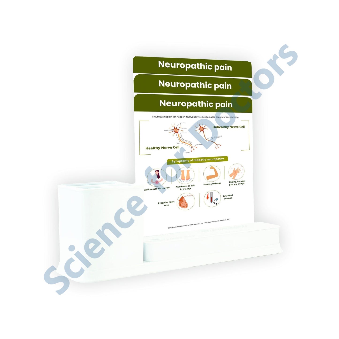 Neuropathic Pain: 3 Slides Write & Wipe with Stationary Stand