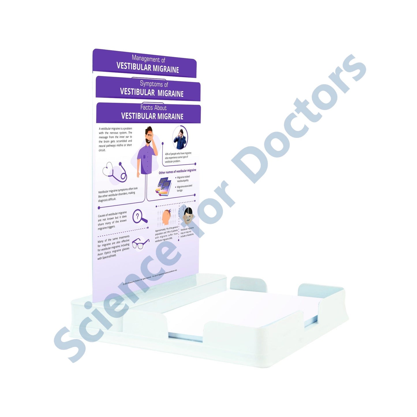 Vestibular Migraine: 3 Slides Patient Leaflet Tray