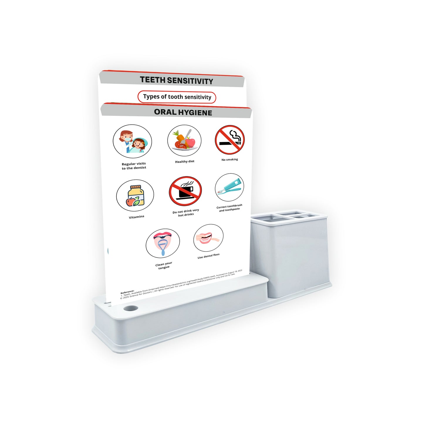 Teeth Sensitivity: 2 Slides Write & Wipe with Stationary Stand