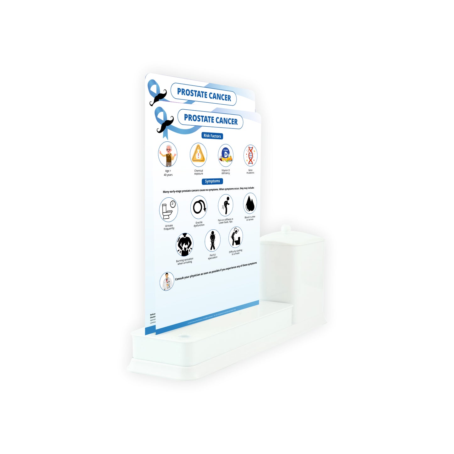 Prostate Cancer: 2 Slide Write Wipe With Utility Container