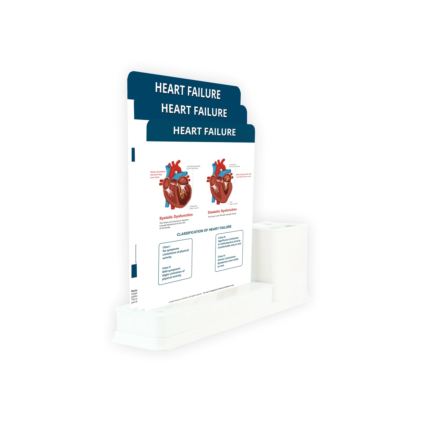 Heart Failure: 3 Slides Write & Wipe with Stationary Stand
