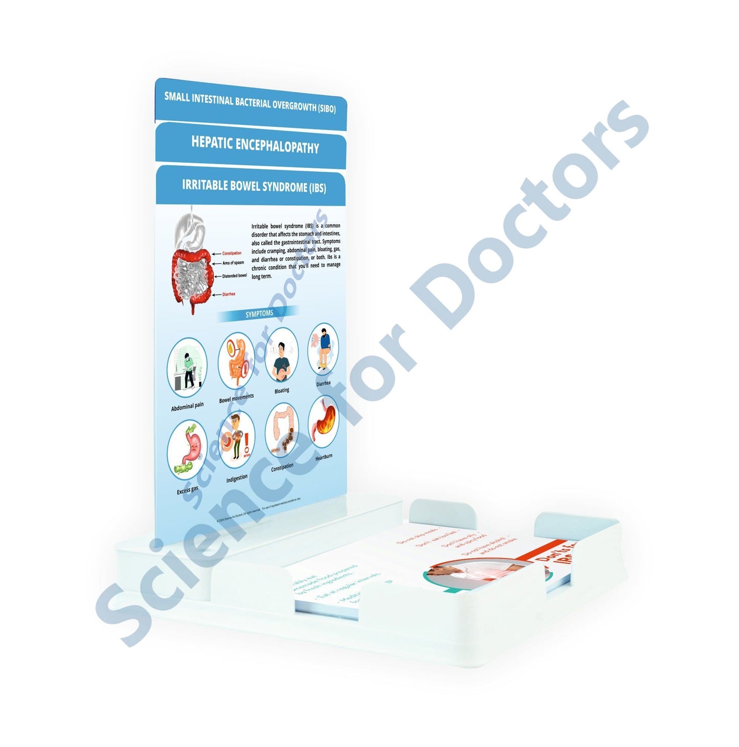 Irritable Bowel Syndrome (IBS): 3 Slides Patient Leaflet Tray