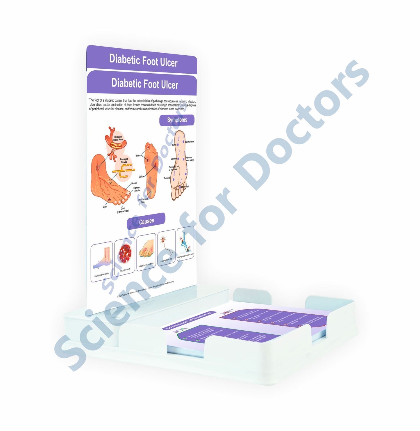 Diabetic Foot Ulcer: 2 Slides Patient Leaflet Tray