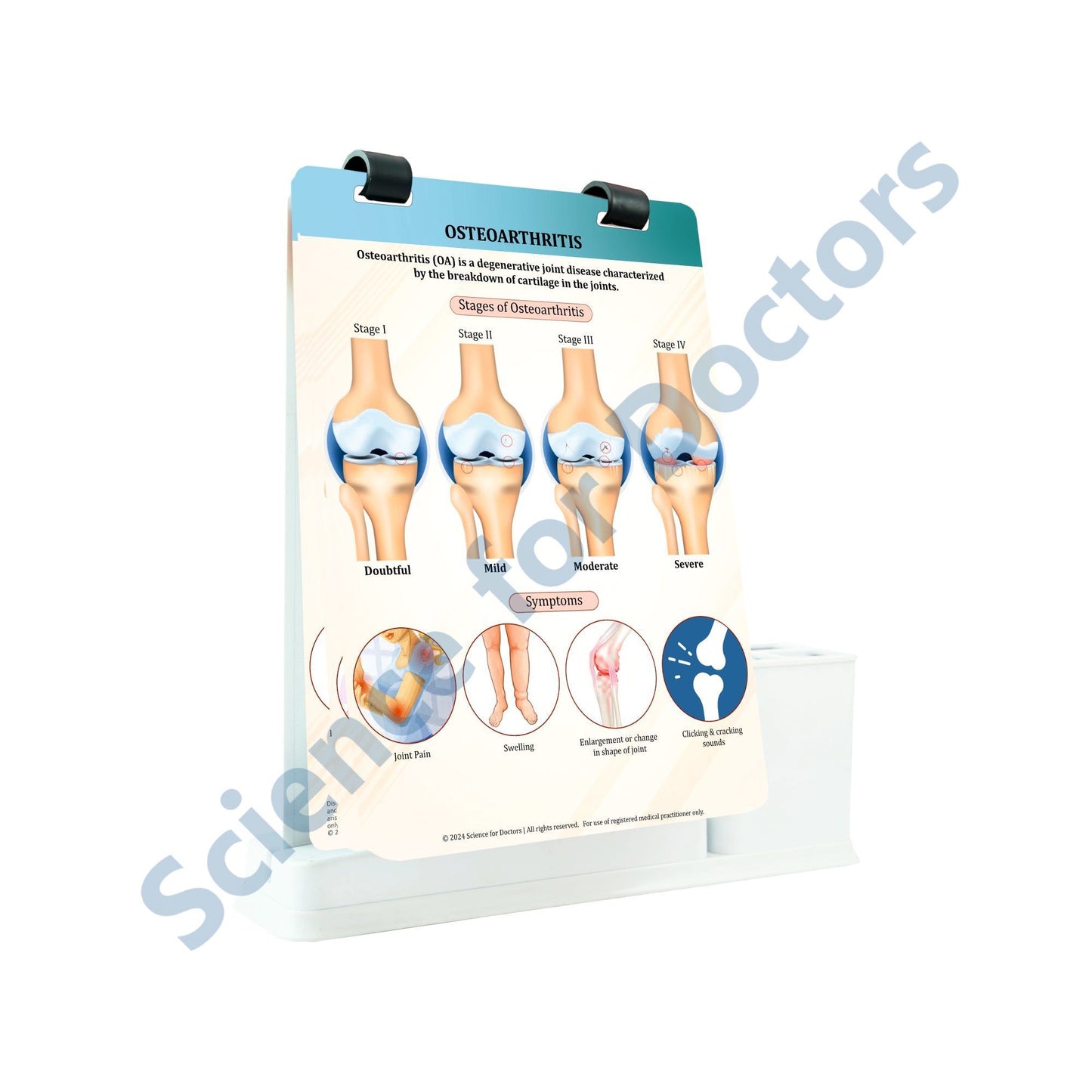 OSTEOARTHRITIS: A4 Flip Wipe With Stationary Stand