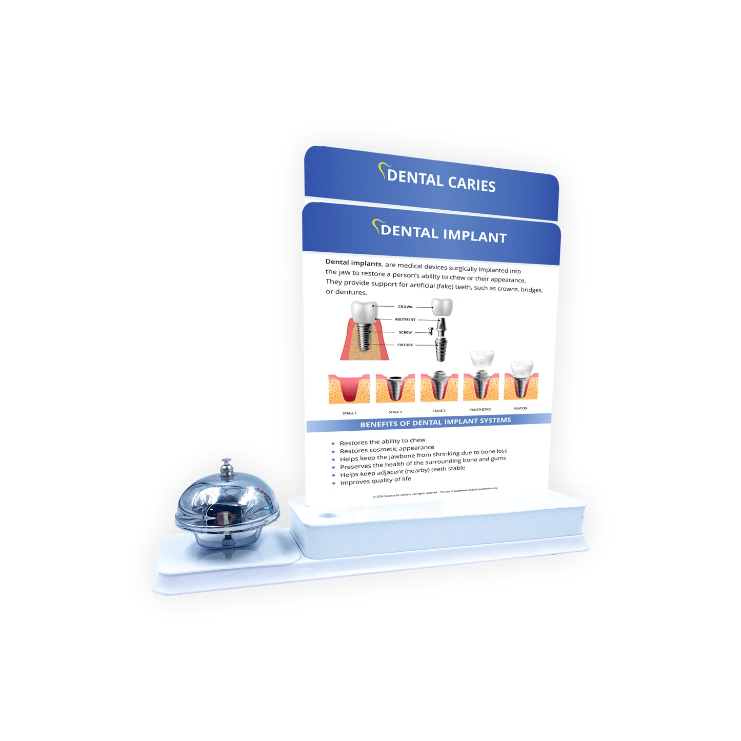 2 Slides Write & Wipe with Calling Bell - DENTAL IMPLANT