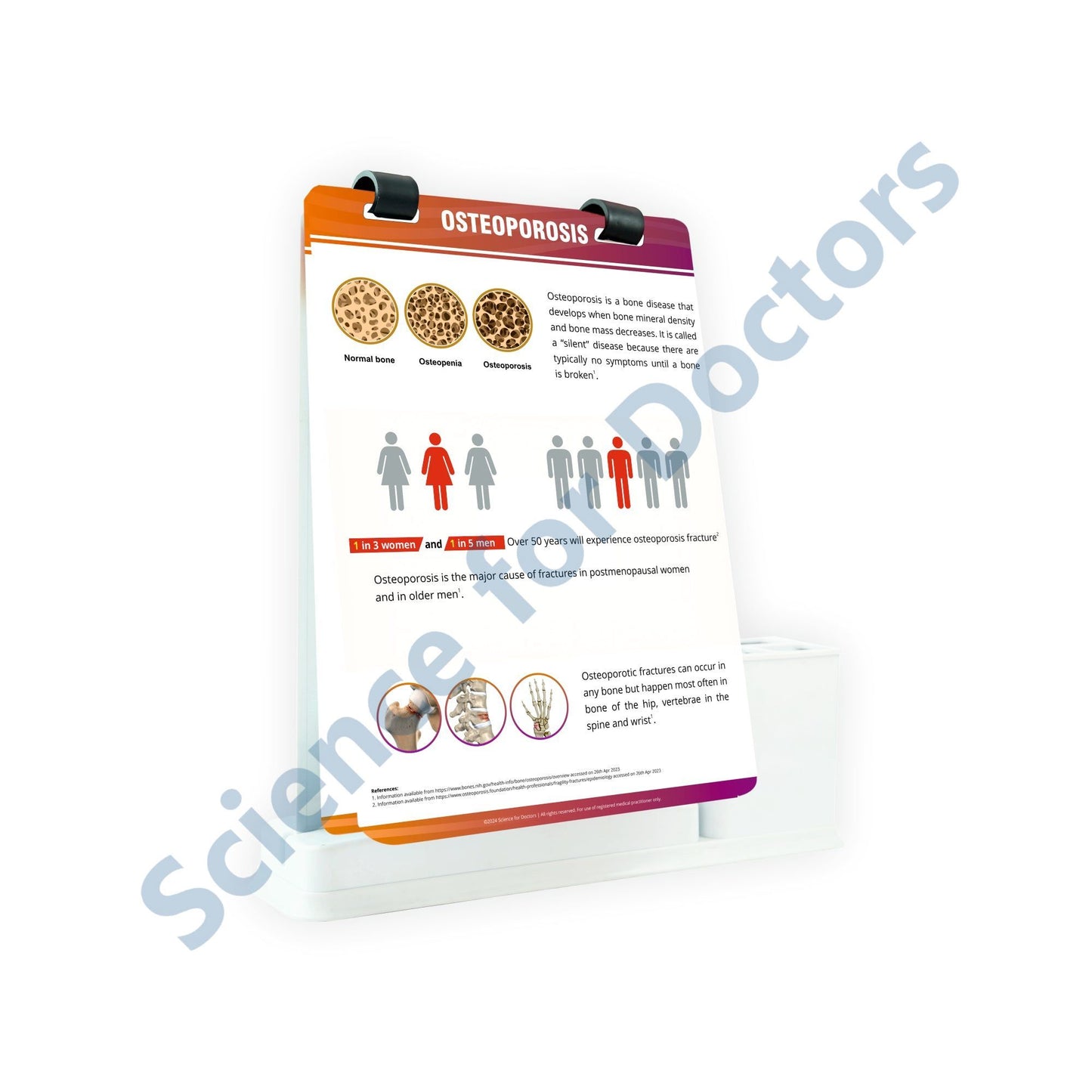 Osteoporosis_1: A4 Flip Wipe With Stationary Stand