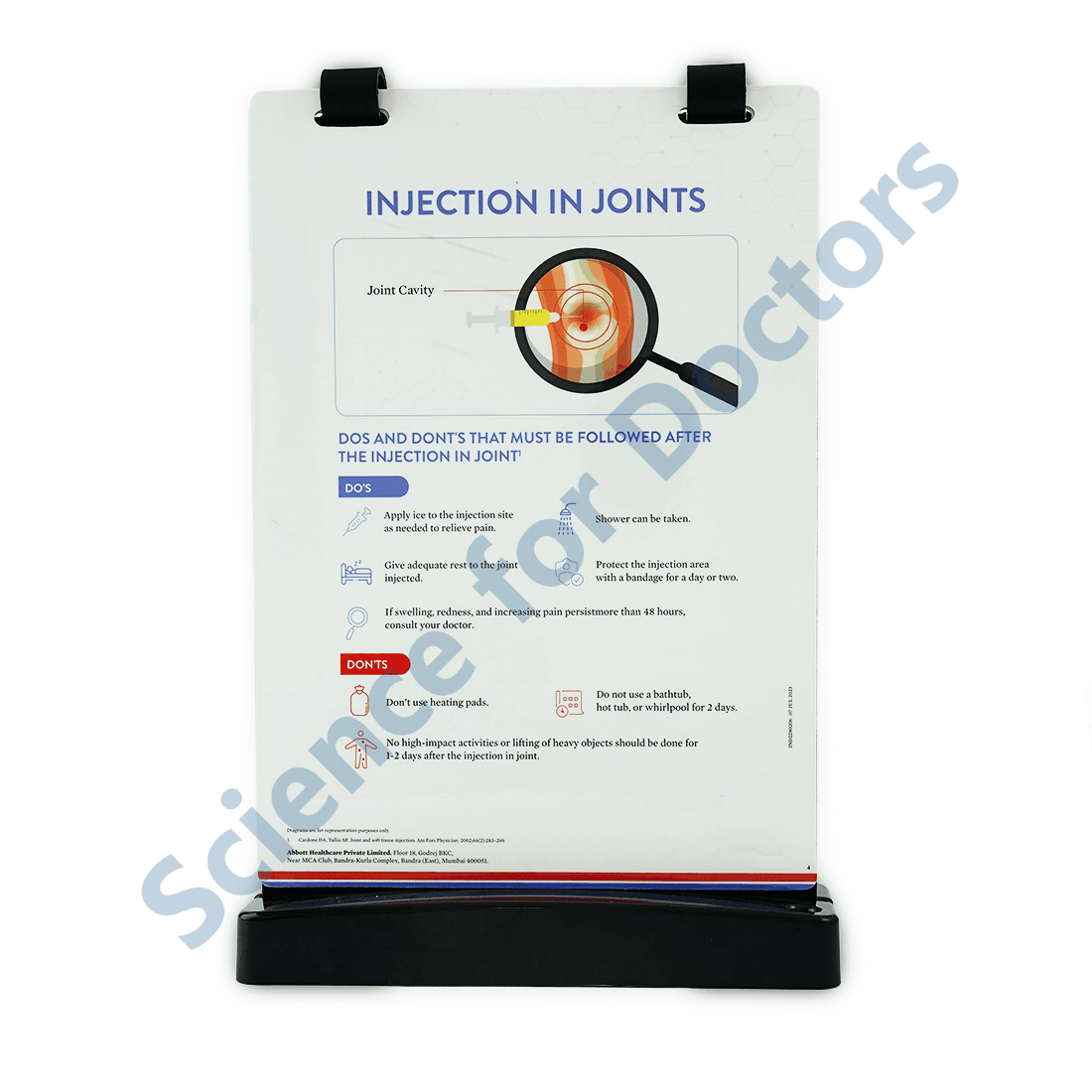 Injection in Joints: A4 Flip Wipe