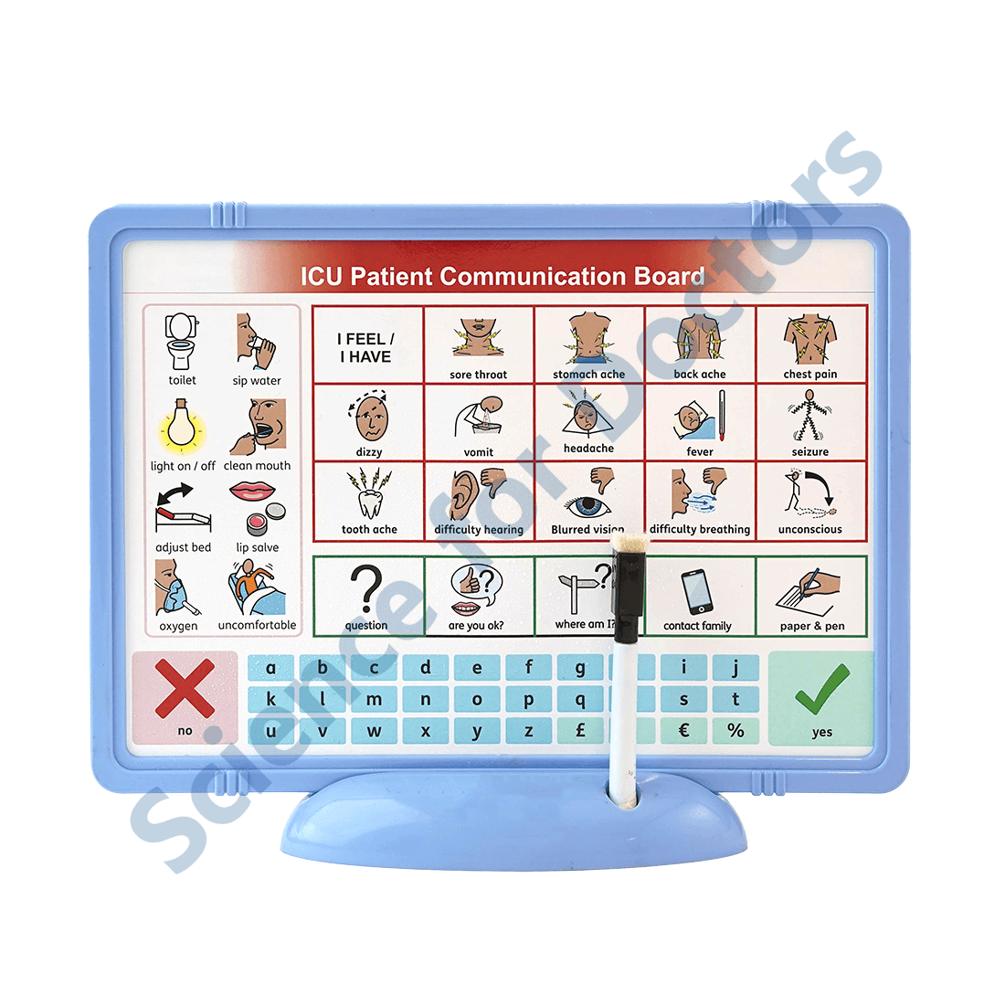 ICU Patient Communication Board: The Frame Write and Wipe