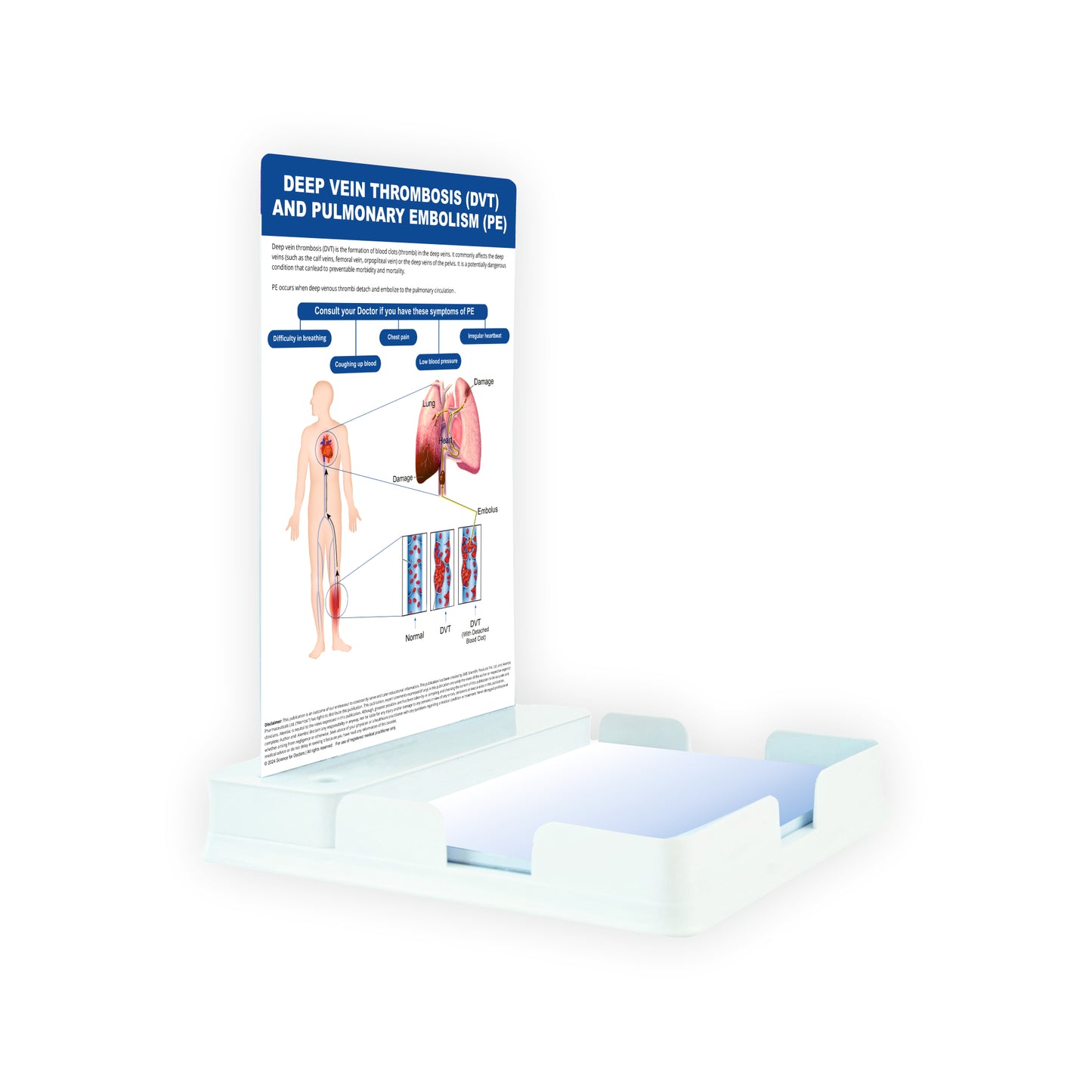 Deep Vein Thrombosis (DVT): 1 Slide with Patient Leaflet Tray