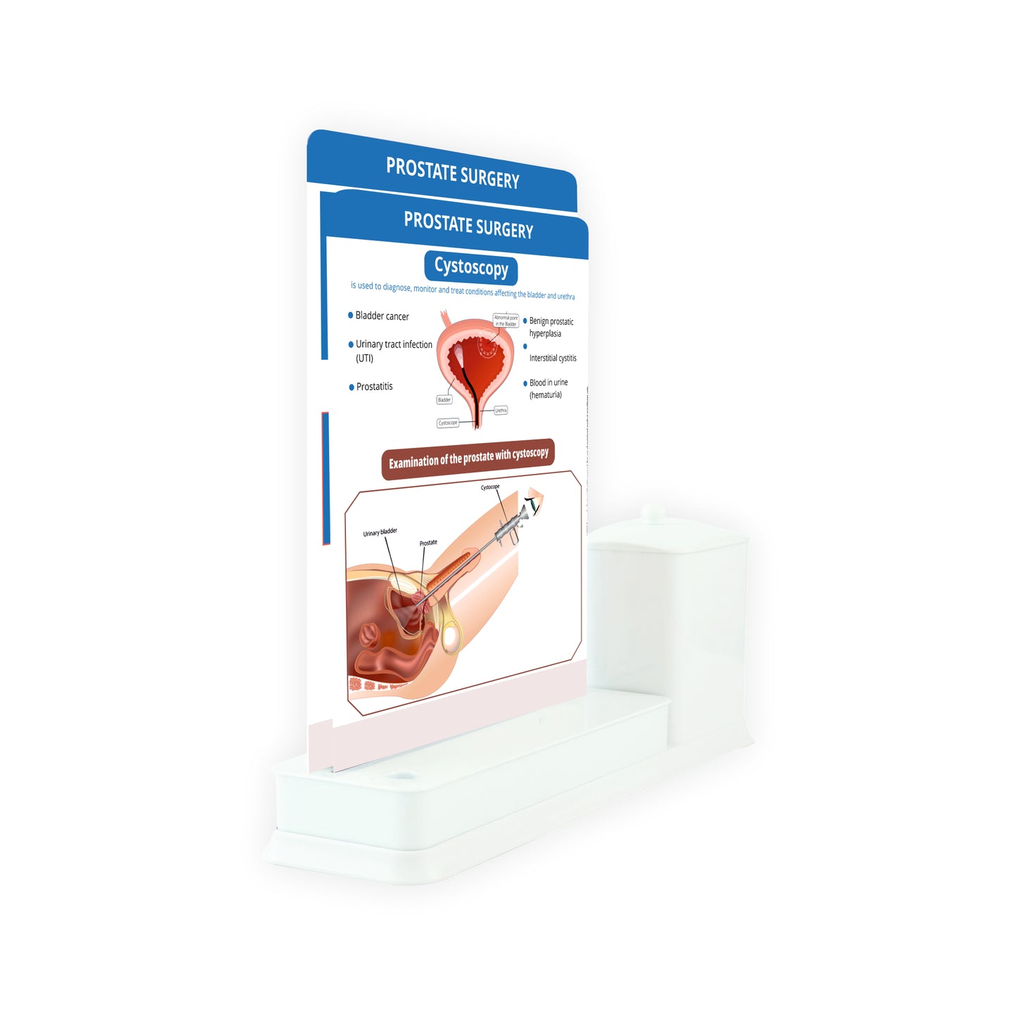 Prostate Surgery: 2 Slide Write Wipe With Utility Container