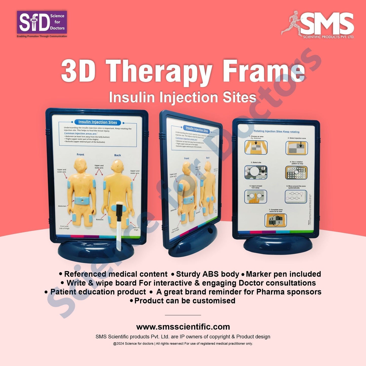 Insulin Injection Sites: 3D Therapy Frame