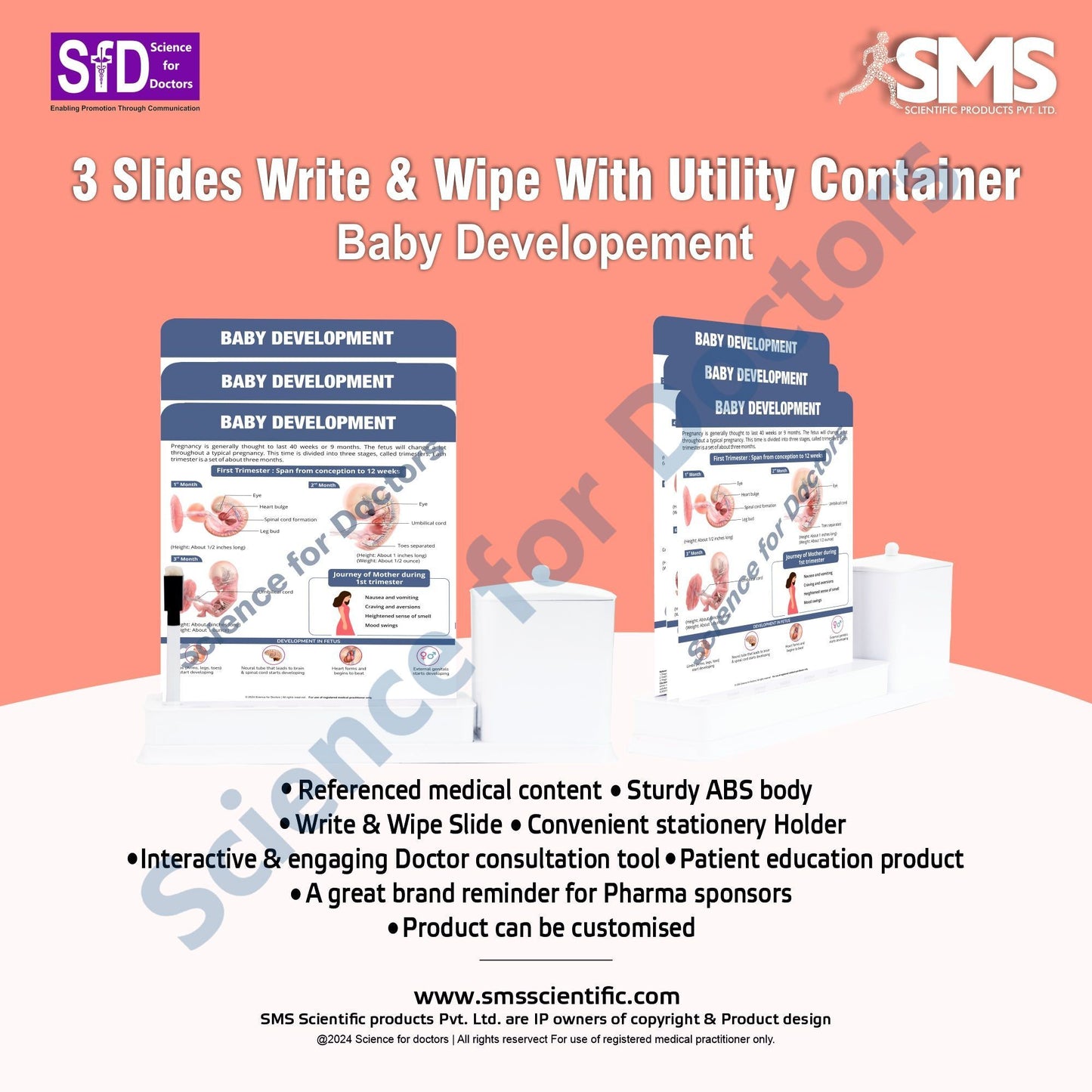 Baby Development: 3 Slide Write Wipe With Utility Container