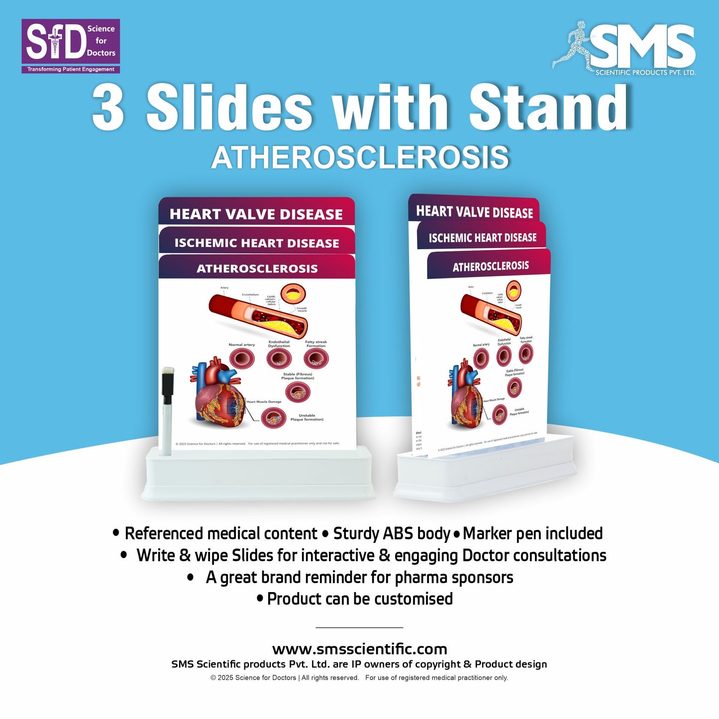 Atherosclerosis: 3 Slides With Stand