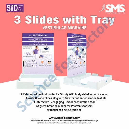 Vestibular Migraine: 3 Slides Patient Leaflet Tray