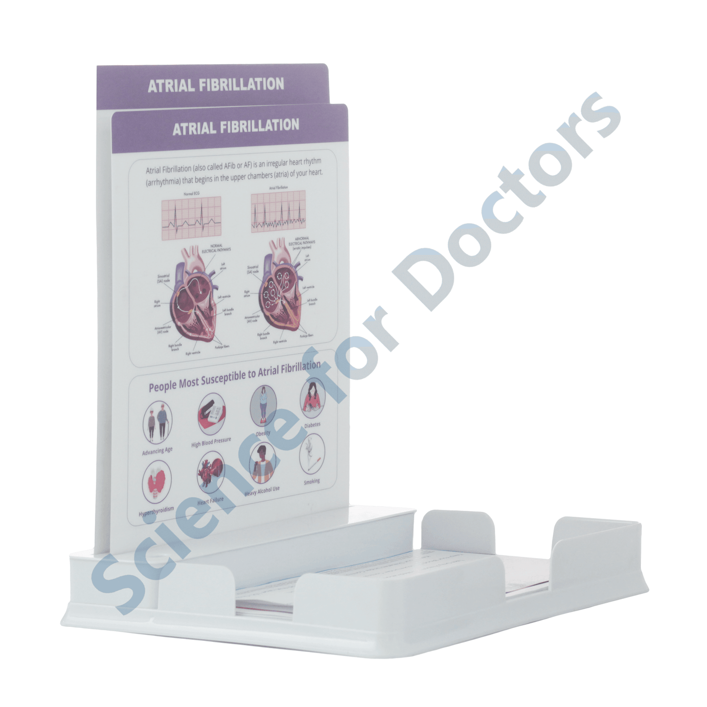 Atrial Fibrillation: 2 Slides Patient Leaflet Tray