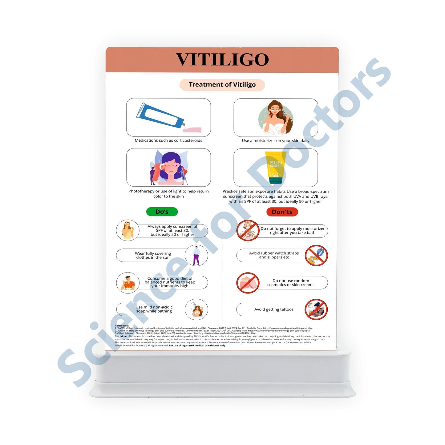 Vitiligo: 2 Slides Patient Leaflet Tray