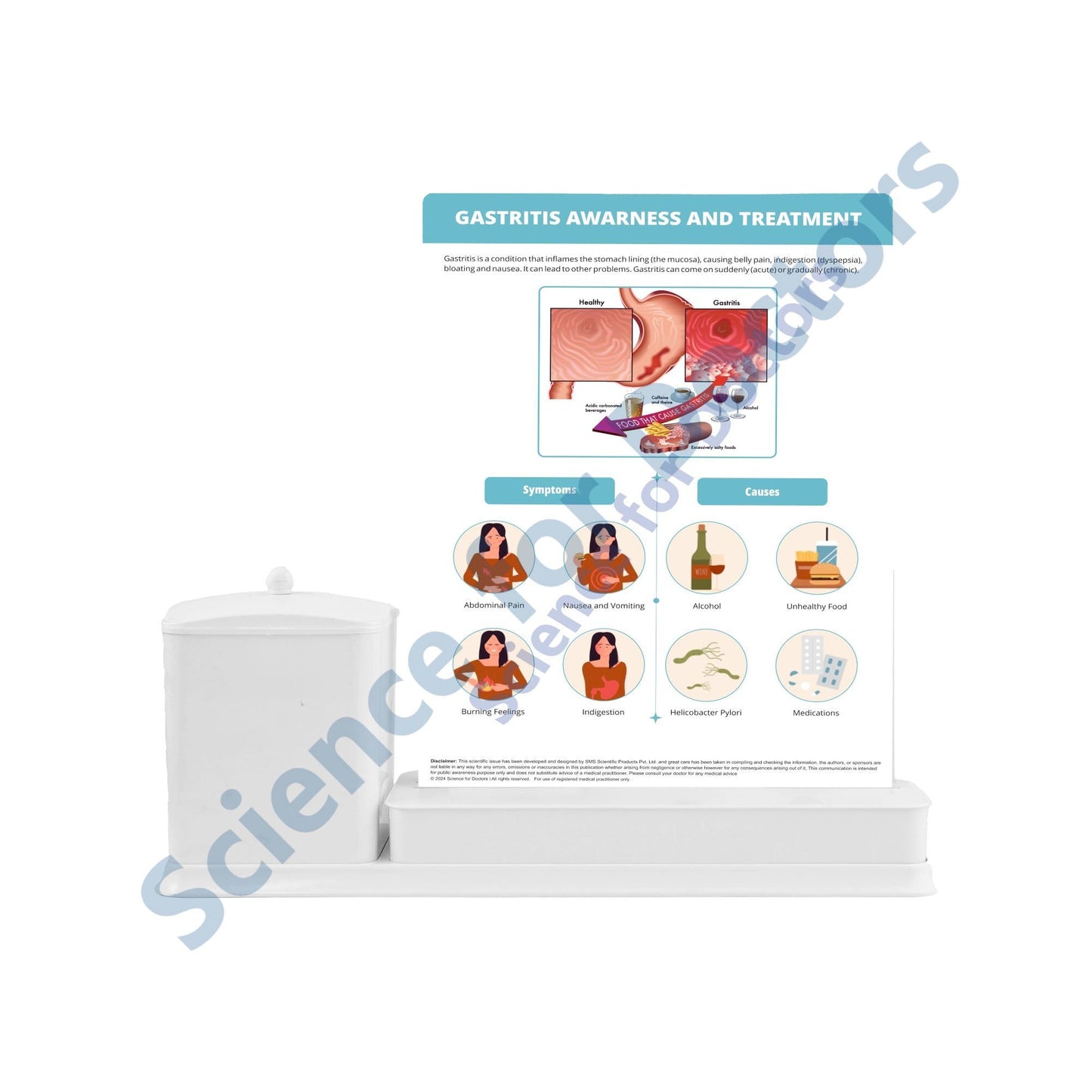 Gastroesophageal Reflux Disease: 3 Slide Write Wipe With Utility Container