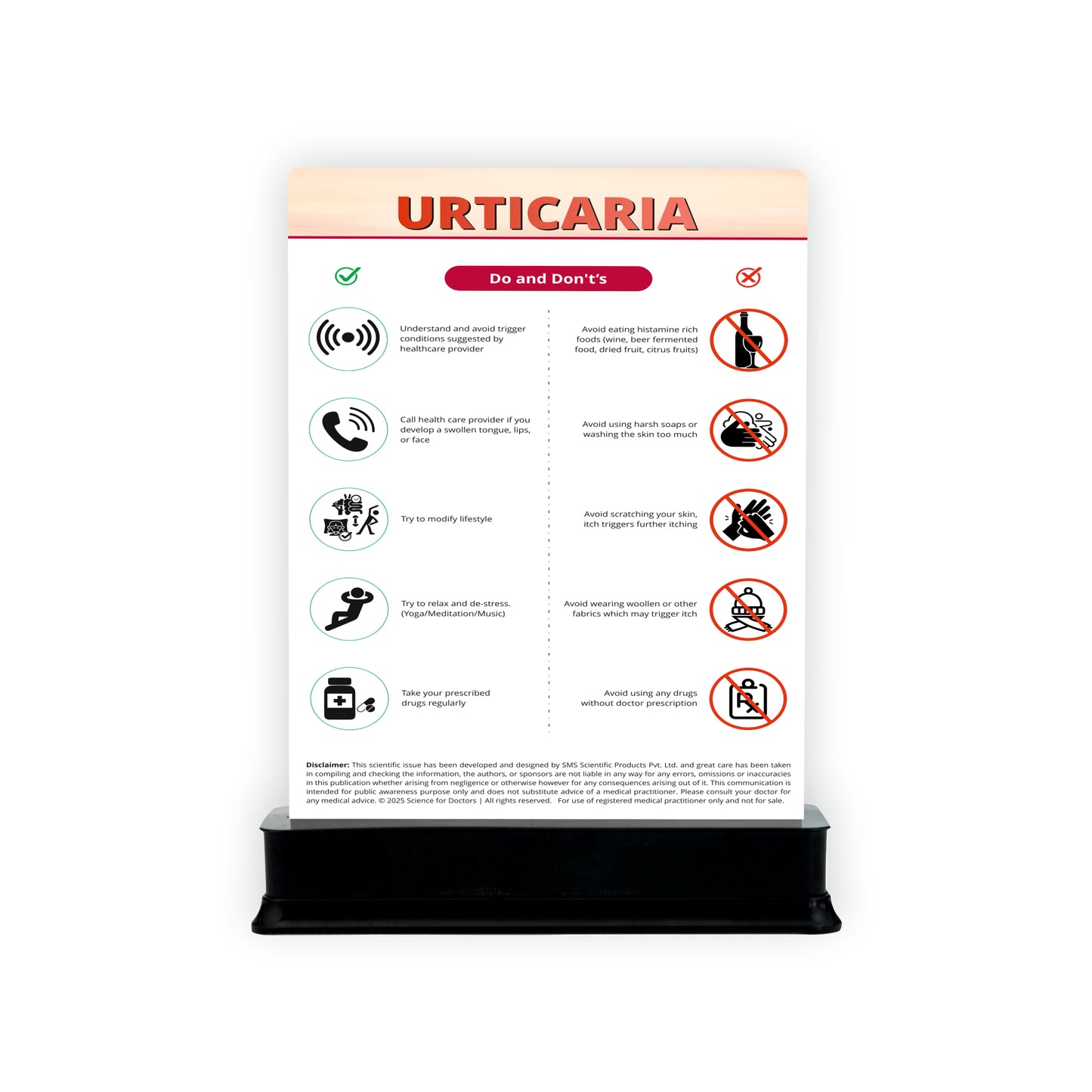 Urticaria: 2 Slides With Stand
