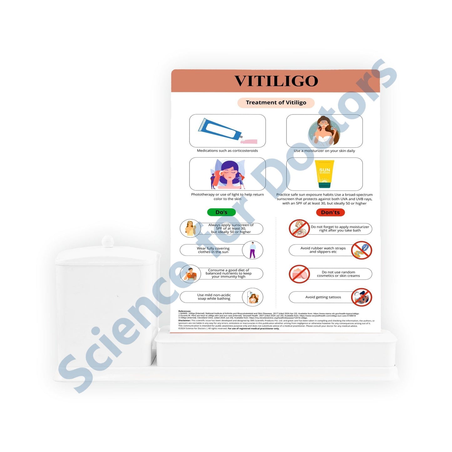 Vitiligo - 2 Slide Write Wipe With Utility Container