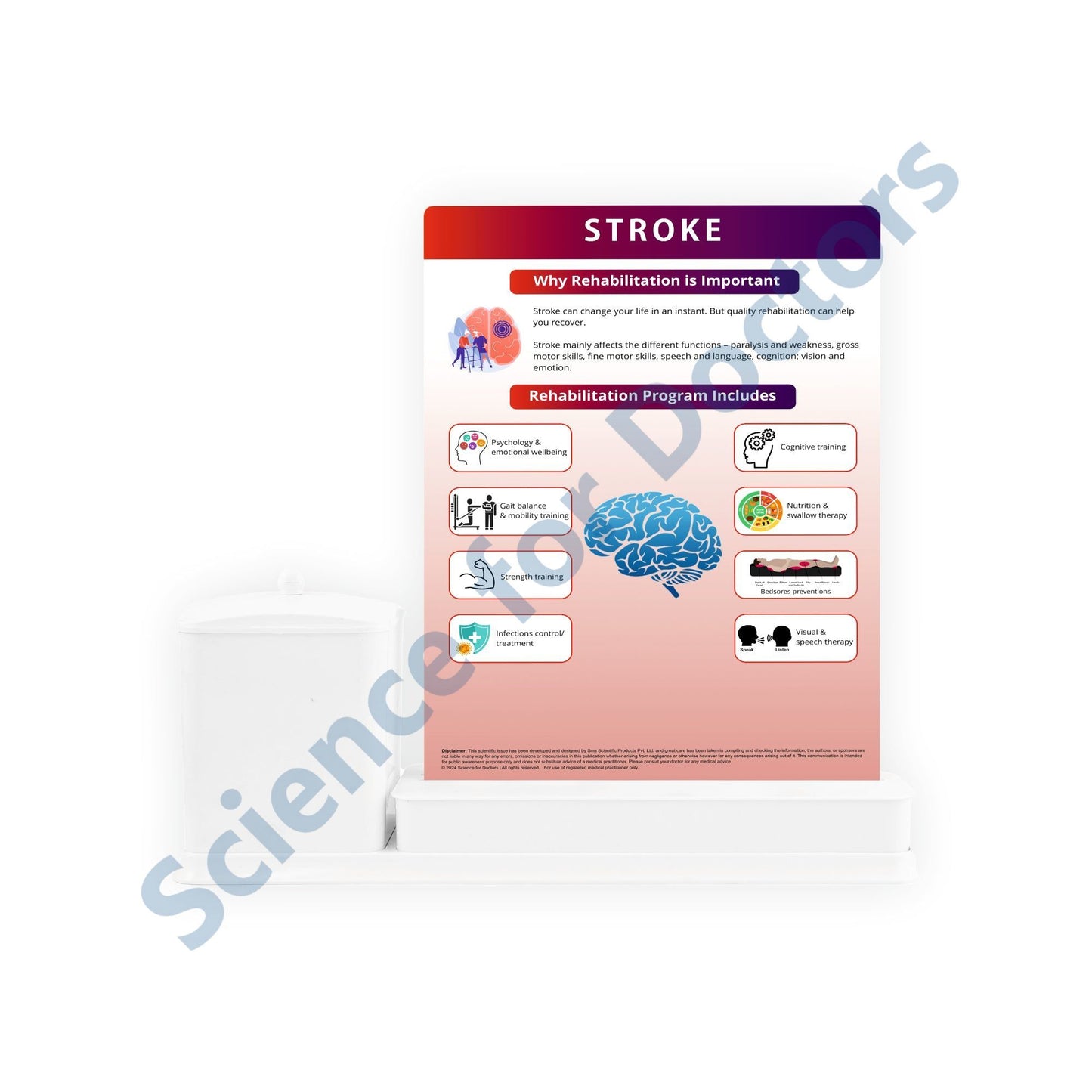 Stroke(1): 3 Slides Write & Wipe with Stationary Stand