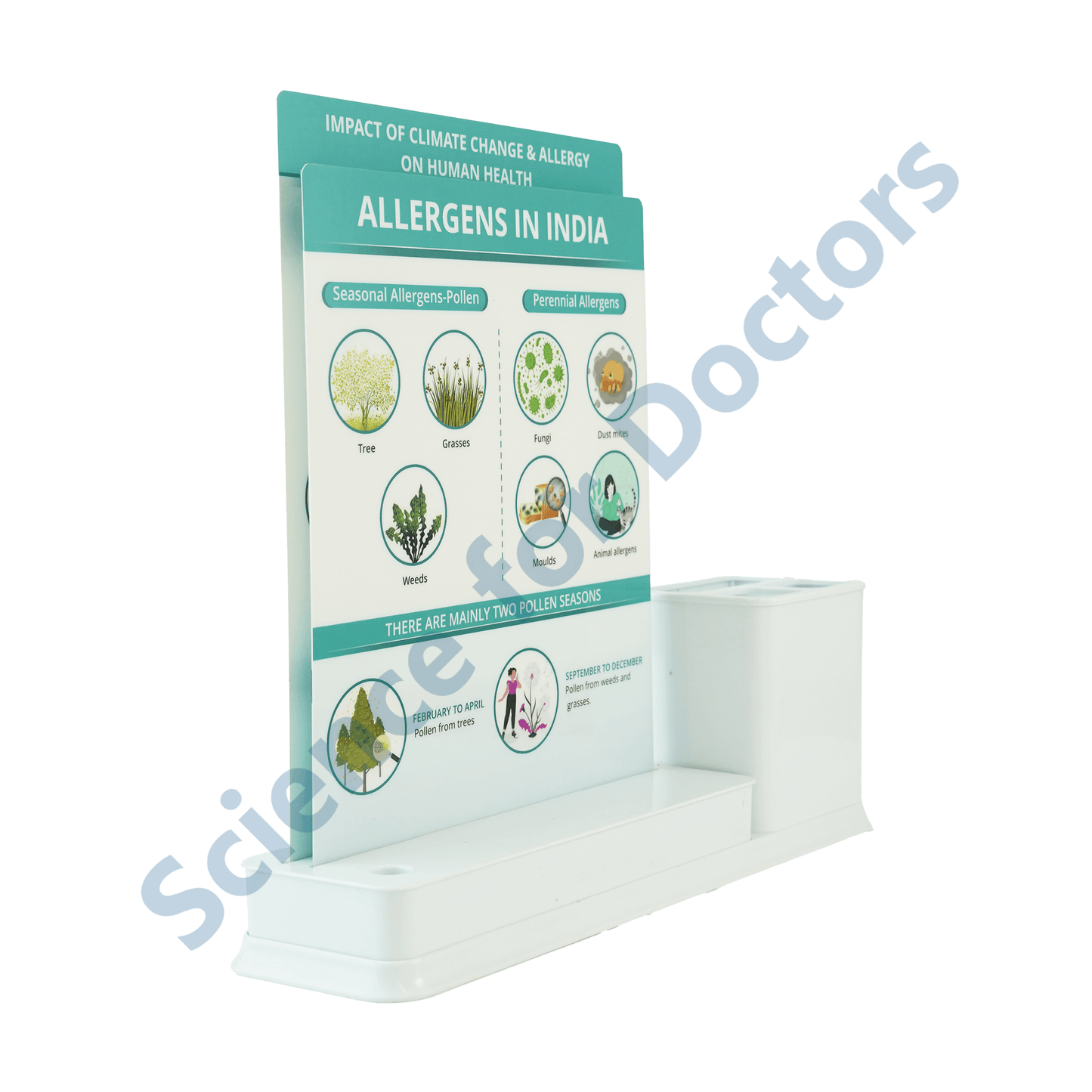 Allergens in India: 2 slide on stand with Stationary stand