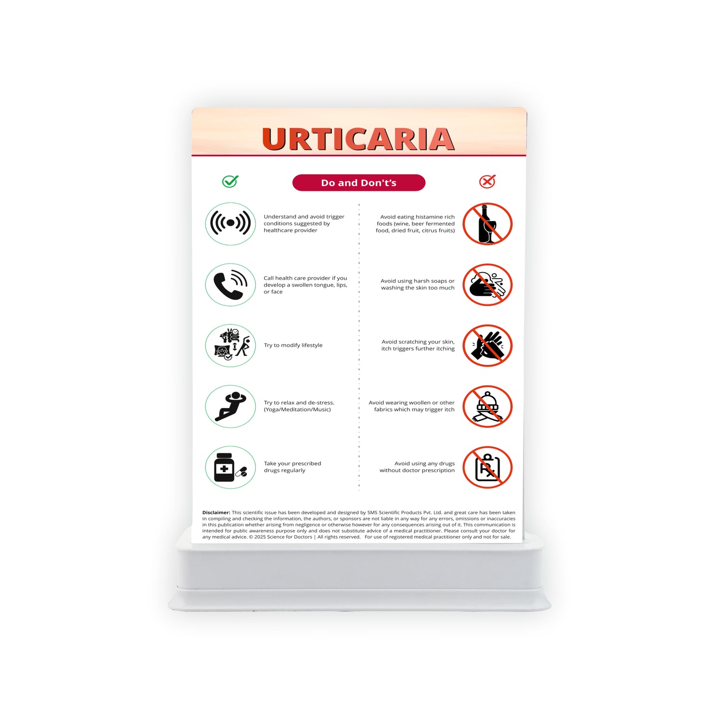 Urticaria: 2 Slides With Tray